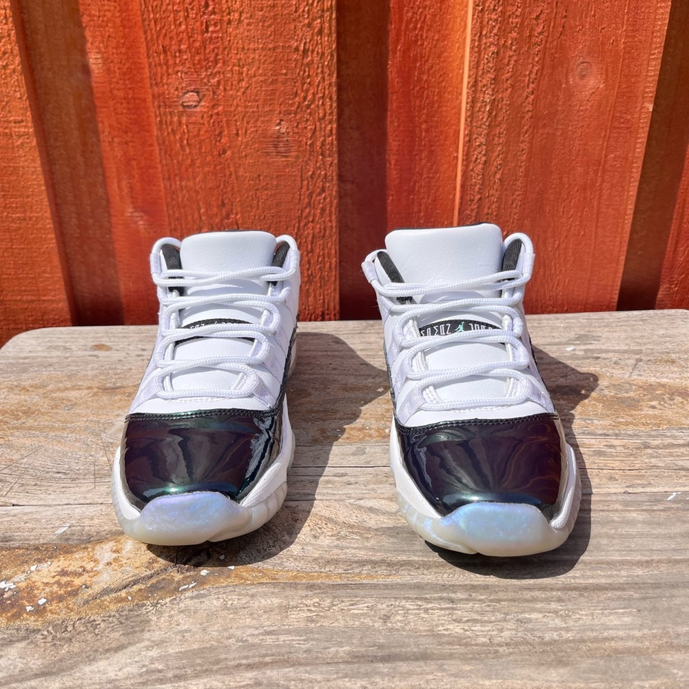 Size 5 - Jordan 11 Retro Low Emerald, Easter 2018- Used- No Box